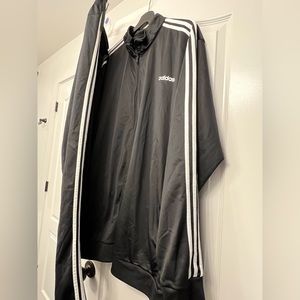 Adidas Track Suite - Black & White Stripe - 4XLT